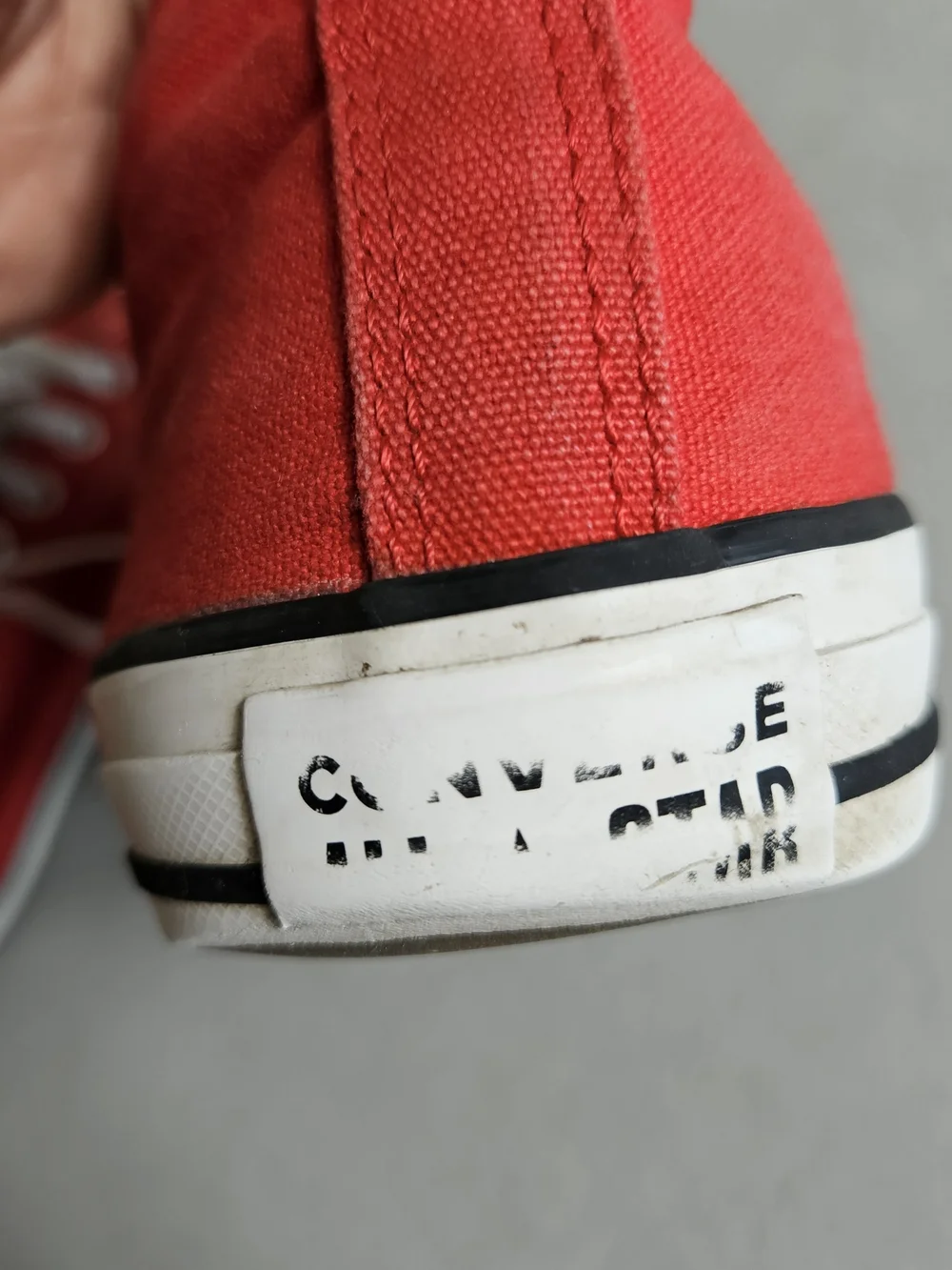 Converse Chuck Taylor All Star High Top Red Canvas Mens 7 Womens 9 - Picture 13 of 16
